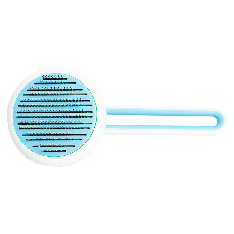 Brosse à poils ronds pour chiens et chats, outil de toilettage, peigne de Massage automatique, fournitures pour animaux de compagnie