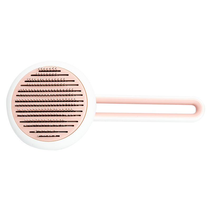 Brosse à poils ronds pour chiens et chats, outil de toilettage, peigne de Massage automatique, fournitures pour animaux de compagnie