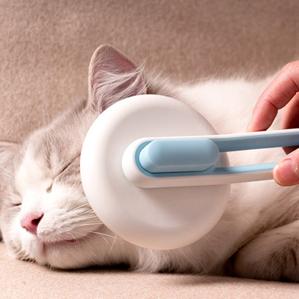 Brosse à poils ronds pour chiens et chats, outil de toilettage, peigne de Massage automatique, fournitures pour animaux de compagnie