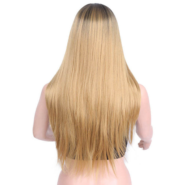 Cabello falso largo y liso para mujer.