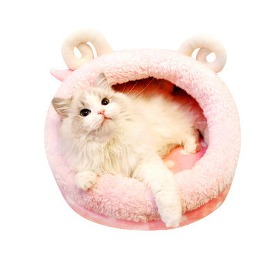 Lit pour chat intérieur doux maisons pour chats sac de coussin chaud et confortable petit chien tente lavable amovible maison pour animaux de compagnie panier pour chat fournitures de tapis pour animaux de compagnie