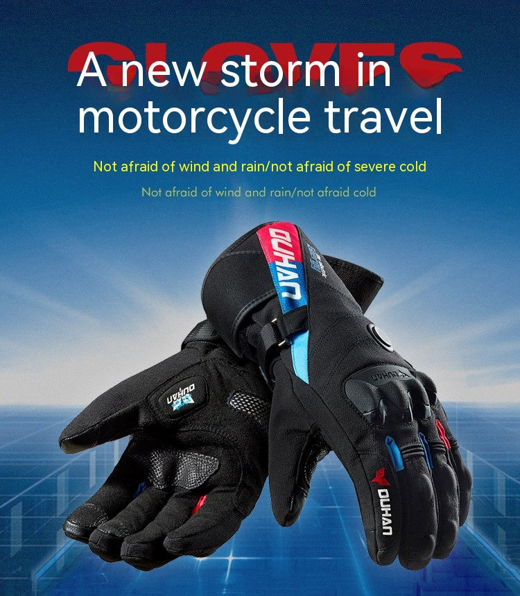 Cycling Warm Waterproof Non-slip Touch Screen Ski Heating Gloves