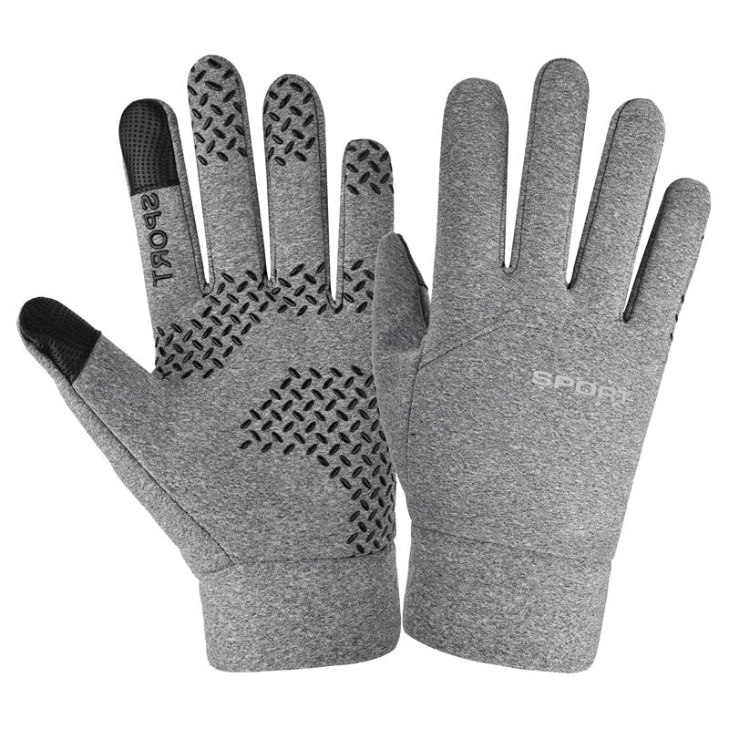 Guantes de dedo completo antideslizantes de ciclismo impermeables cálidos de terciopelo impermeables a prueba de viento