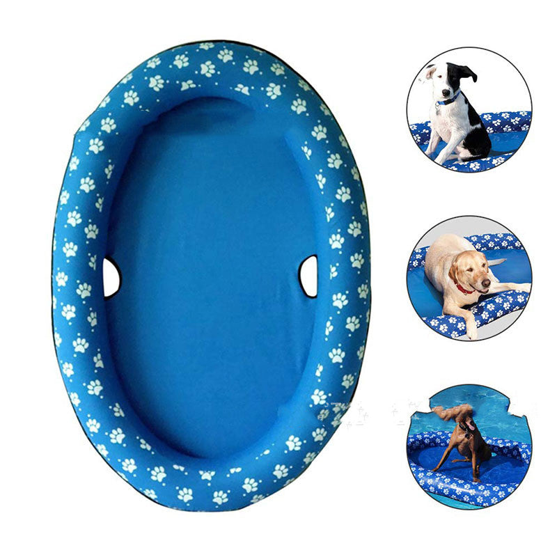 Piscina para perros, hamaca inflable, piscina para mascotas, cama flotante, anillo de natación para primavera y verano