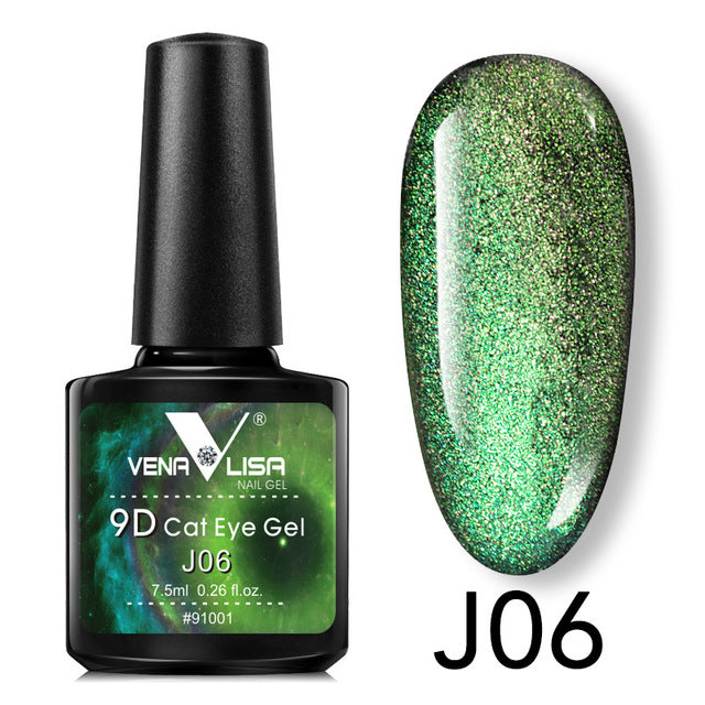 Venalisa 9D Gel Vernis Oeil de Chat Magique Caméléon Gel Vernis À Ongles Manucure Galaxy Étoilé Magnétique Multicolore 5 ml Vernis À Ongles Gel