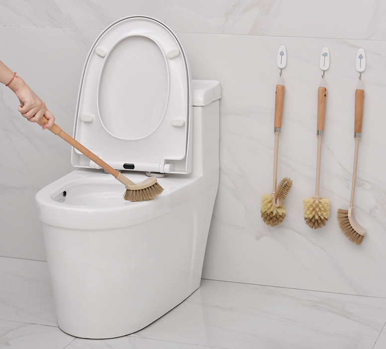 Poignée de ménage en bois brosse de toilette outils de nettoyage brosse de nettoyage de salle de bain brosses de nettoyage de sol de cuisine