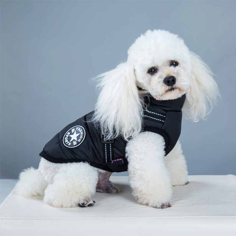 Ropa impermeable para perros, abrigo de invierno con arnés, ropa cálida para mascotas, chaqueta para perros grandes, disfraz de abrigo para Labrador Chihuahua