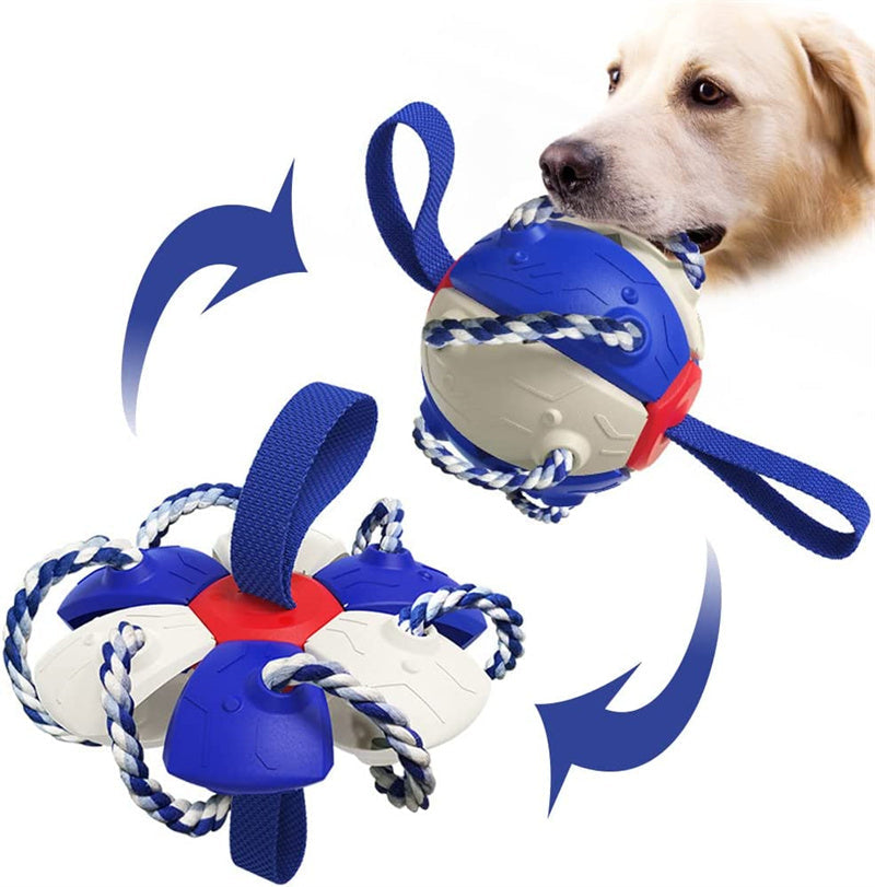 Balón de fútbol interactivo para perros con pestañas, juguete de entrenamiento inflado, pelotas de Border Collie para exteriores, productos para mascotas