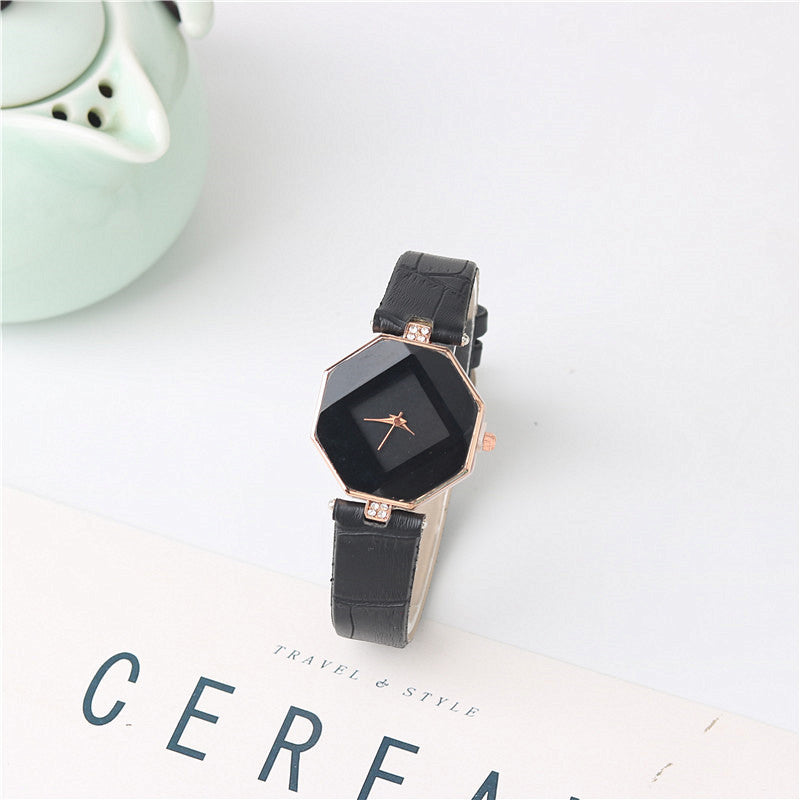 Montre pour femme style coréen rétro artistique personnalisé minorité tendance Quartz boîte-cadeau