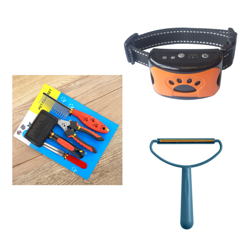 Collar de entrenamiento para perros, eléctrico, resistente al agua, Control remoto, recargable, entrenador para perros, supresor de ladridos con sonido de vibración de choque