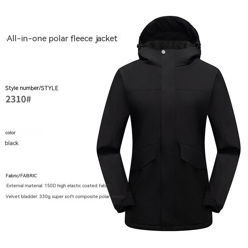 Veste à capuche épaisse à fermeture éclair pour hommes et femmes