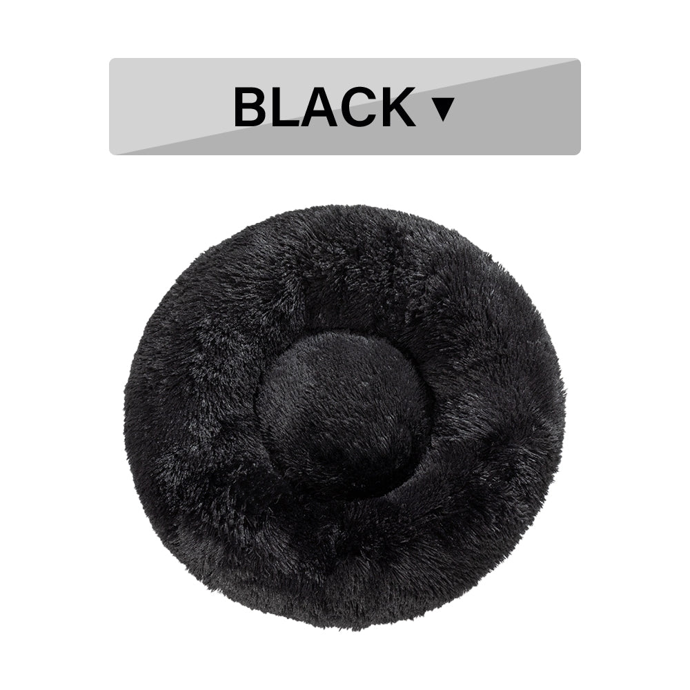 Cama para perro Donut esponjosa, cálida, suave, larga, cojín para mascota de peluche, casa para perro, cama para gato, sofá lavable para mascotas, estera calmante, camas grandes para perros