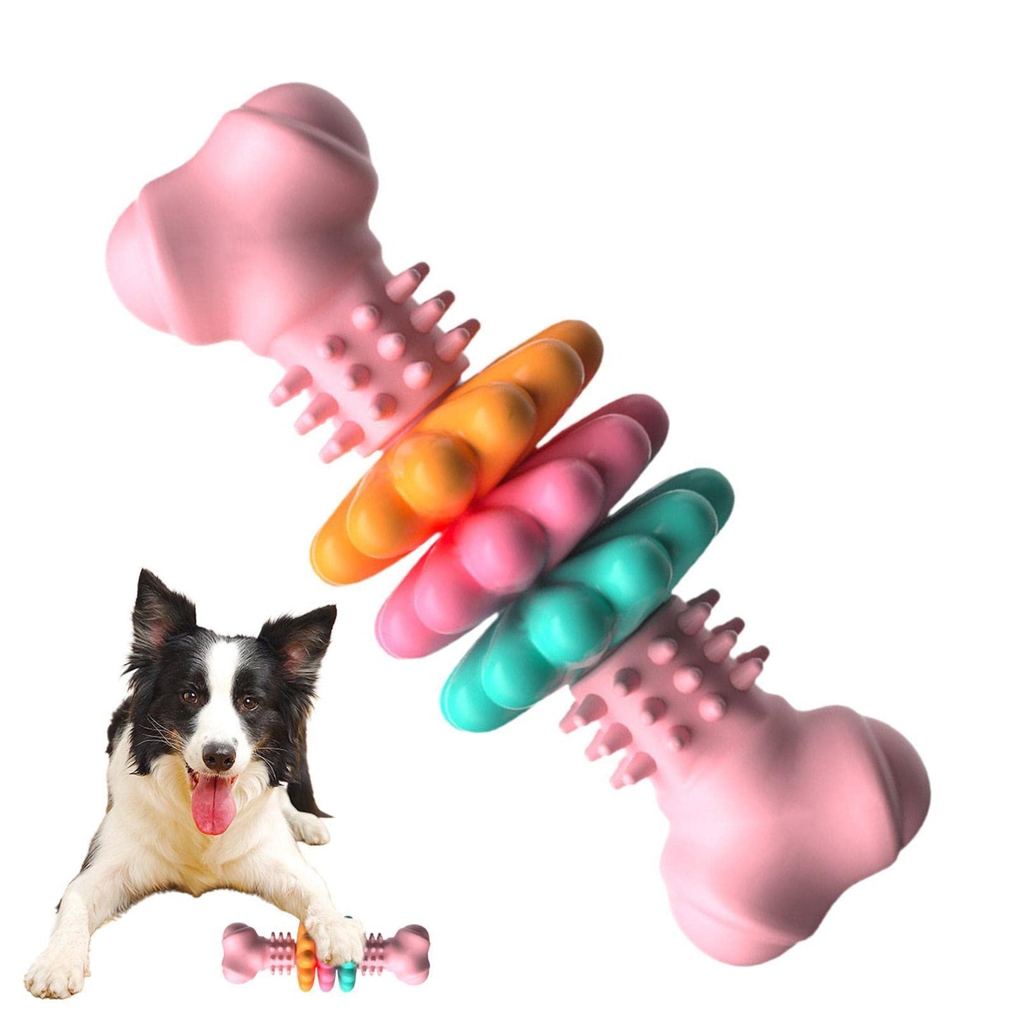 Jouet à mâcher pour chien, Type d'os, jouets de nettoyage des dents, os TPR indestructibles, jouets de dentition résistants aux morsures, produits pour animaux de compagnie