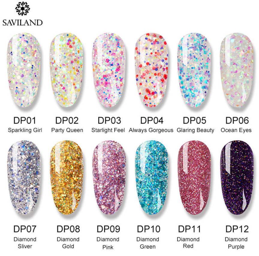 Polygel diamant pour ongles, 12 couleurs