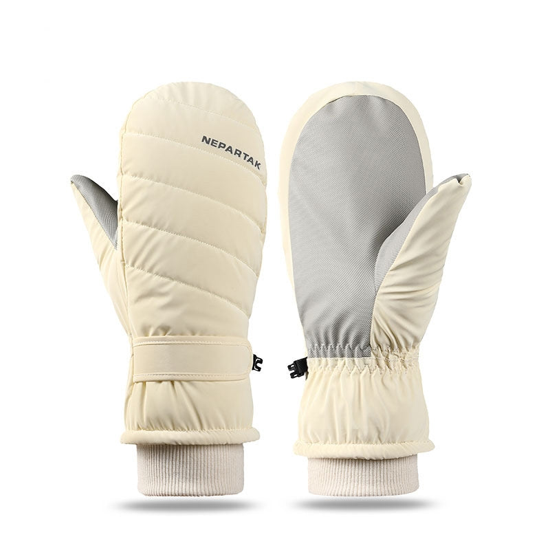 Windproof And Coldproof Thickened Plush Sports Cycling And Skiing Mittens