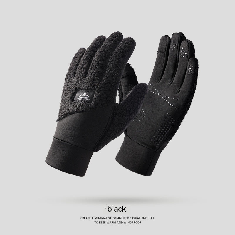 Gants isolés en velours Teddy pour une utilisation en extérieur