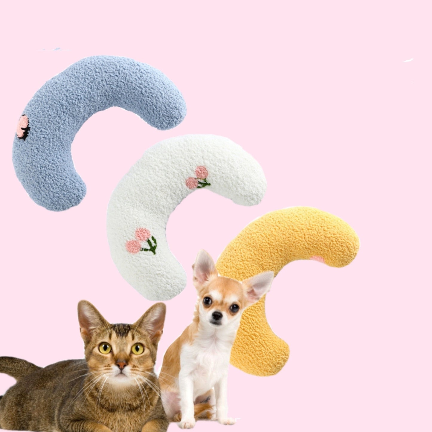 Petit oreiller pour chats, protection du cou à la mode, sommeil profond, chiot, oreiller en forme de U, oreiller pour animaux de compagnie, chaton, appui-tête pour chien, produits pour animaux de compagnie