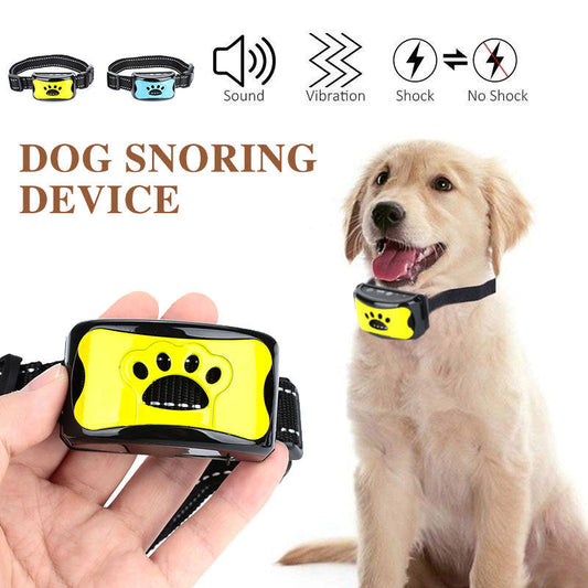 Collar de entrenamiento para perros, eléctrico, resistente al agua, Control remoto, recargable, entrenador para perros, supresor de ladridos con sonido de vibración de choque