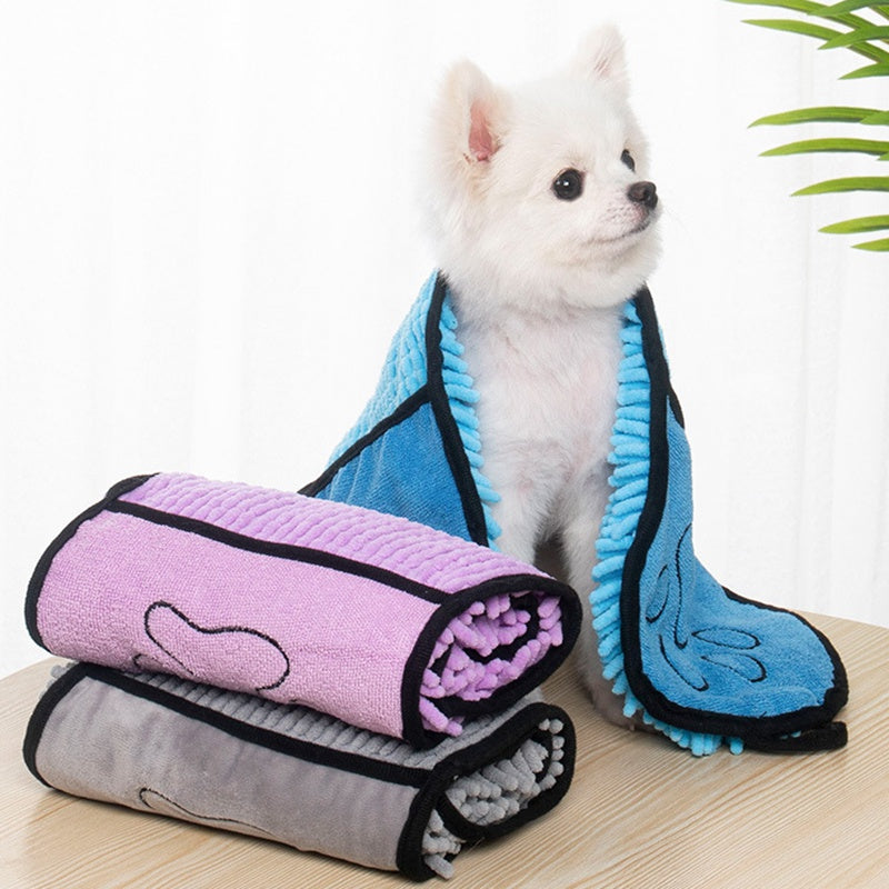 Serviettes pour chiens et chats, peignoir super absorbant pour chiens, serviettes de bain en microfibre, à séchage rapide, pour animaux de compagnie, produits pour animaux de compagnie