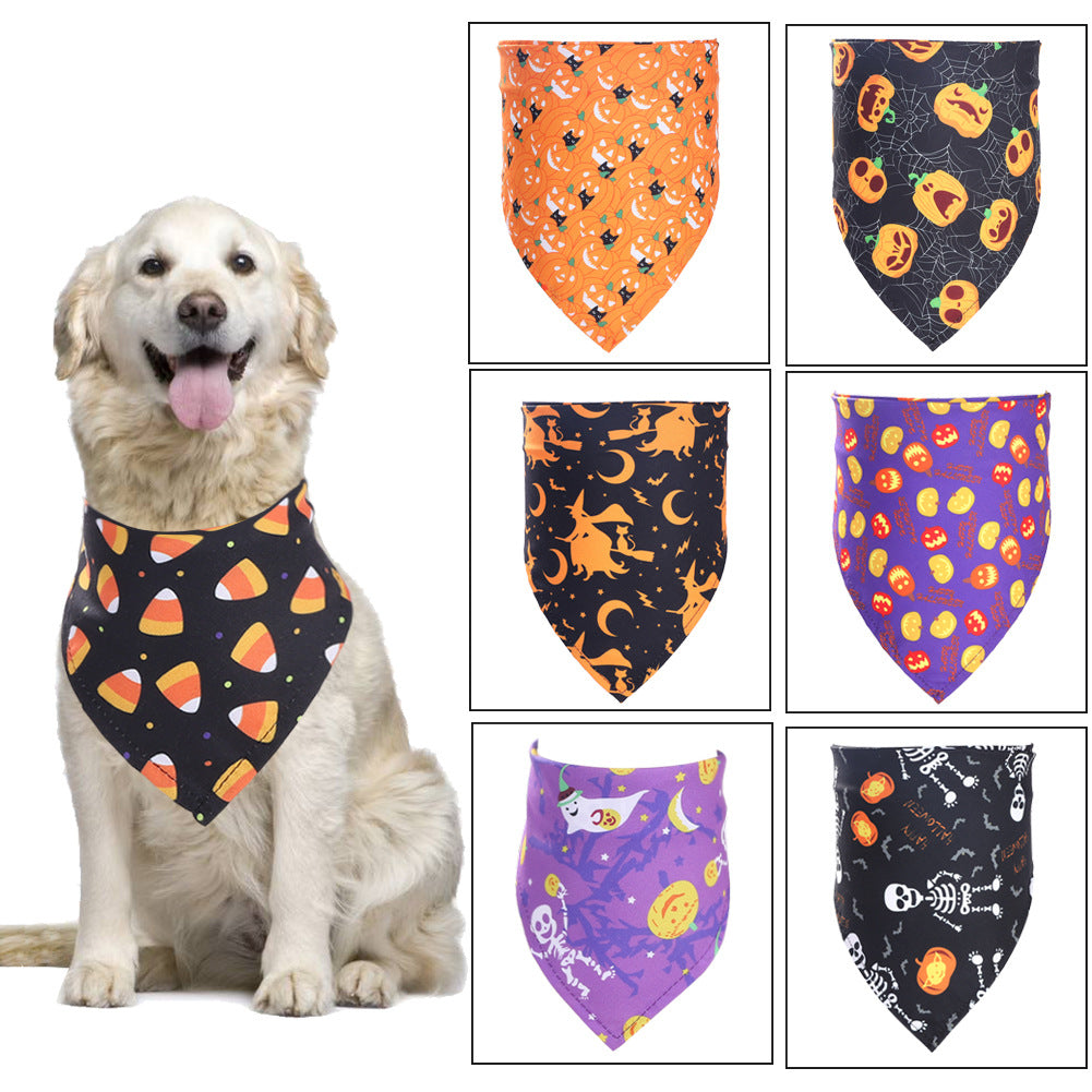 Serviette de salive pour animaux de compagnie d'Halloween