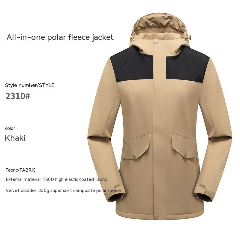 Chaqueta con capucha y engrosamiento con cremallera para hombres y mujeres