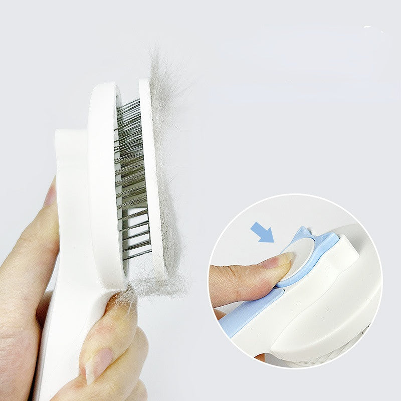 Brosses autonettoyantes pour chats, brosse de toilettage pour chiens et chats pour poils longs et courts, en douceur pour enlever le sous-poil lâche, tapis emmêlés