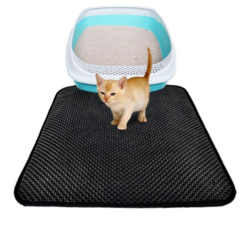 Double couche litière pour chat coussinets pour animaux de compagnie chat litière tapis piégeage animaux litière tapis produit pour animaux de compagnie lit pour chats maison propre tapis