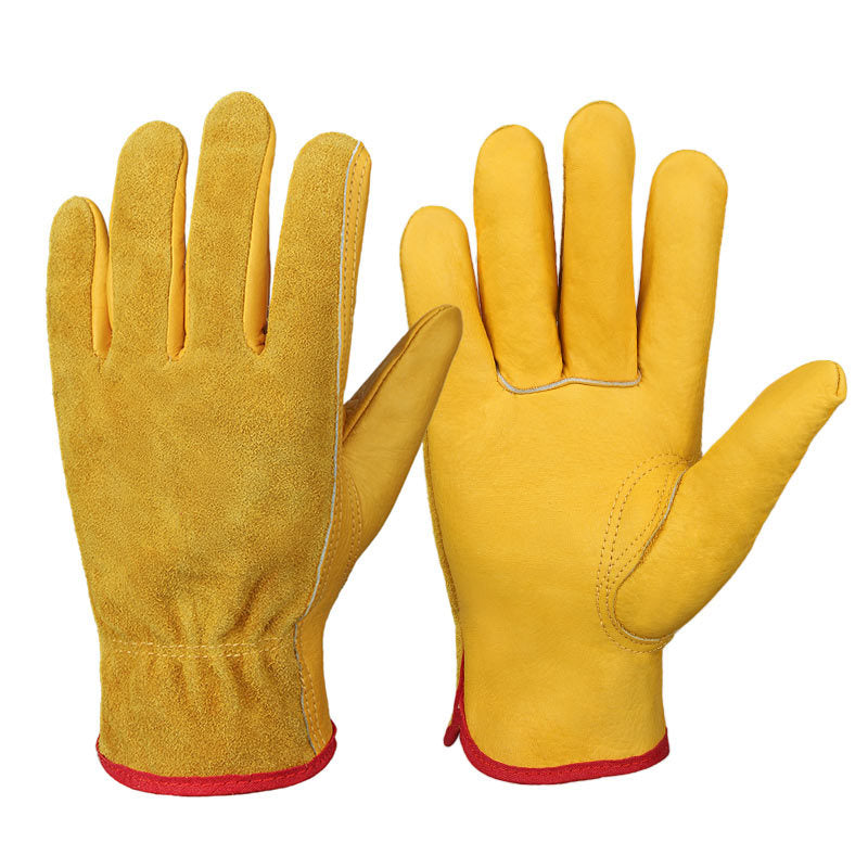 Guantes de trabajo protectores para soldador, transpirables, antideslizantes y resistentes al desgaste