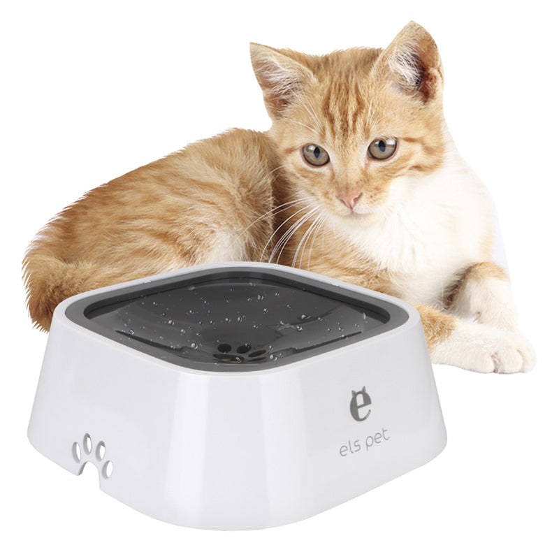 Bol d'eau flottant Anti-débordement pour chien et chat, 1,5 l, distributeur d'eau lente, fontaine pour animaux de compagnie, ABS et PP, fournitures pour chiens