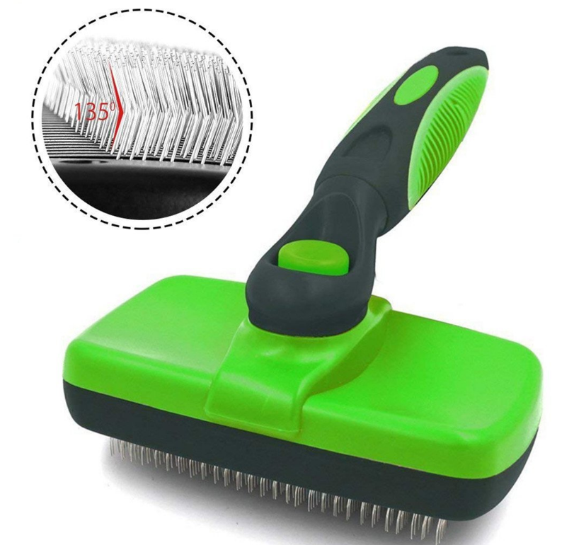 Brosse lissante autonettoyante pour animaux de compagnie