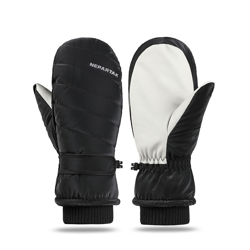 Windproof And Coldproof Thickened Plush Sports Cycling And Skiing Mittens