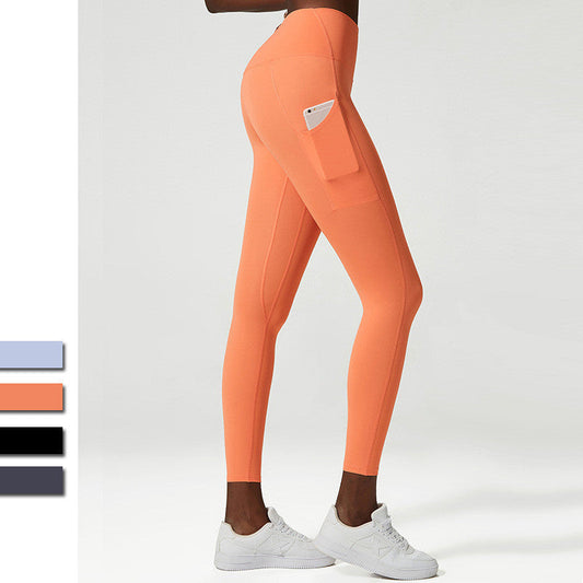 Pantalon de sport anti-bouclage avec poches latérales pour femmes