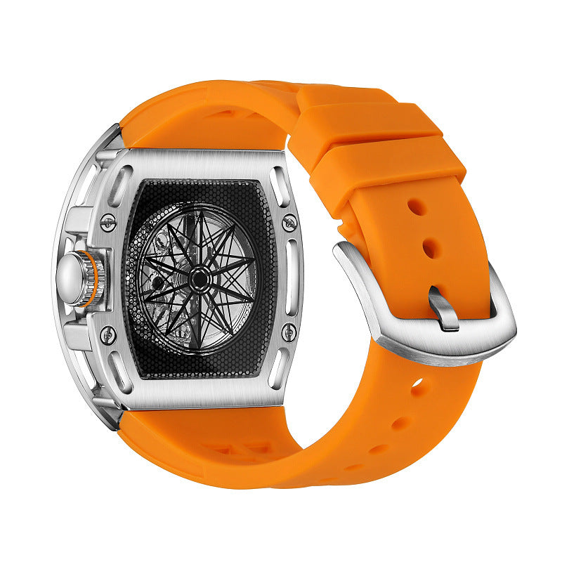 Montre pour homme à grand cadran en forme de tonneau