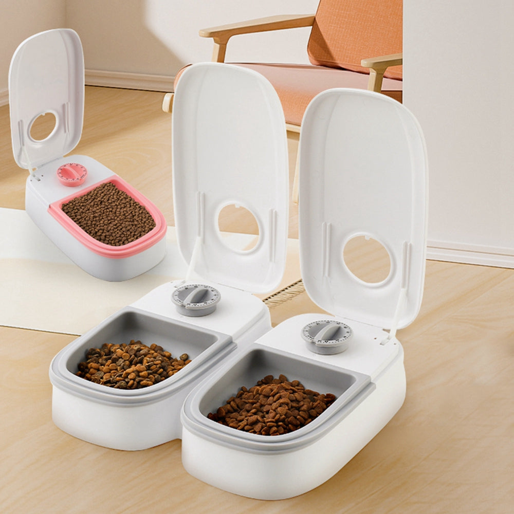 Alimentador automático para mascotas, dispensador de comida inteligente para gatos y perros, temporizador, tazón de acero inoxidable, Alimentación automática para perros y gatos, suministros para mascotas