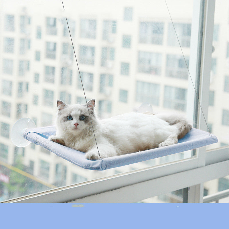 Hamaca colgante para ventana de gato con ventosa para arena para mascotas