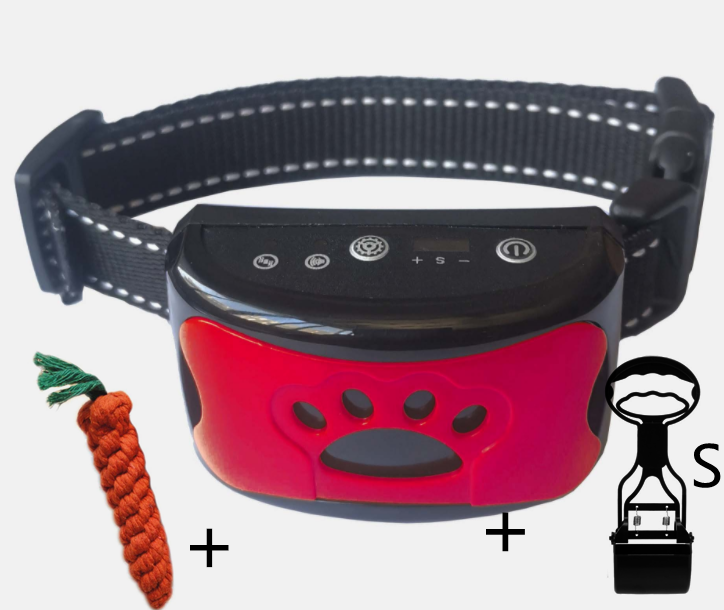 Collar de entrenamiento para perros, eléctrico, resistente al agua, Control remoto, recargable, entrenador para perros, supresor de ladridos con sonido de vibración de choque