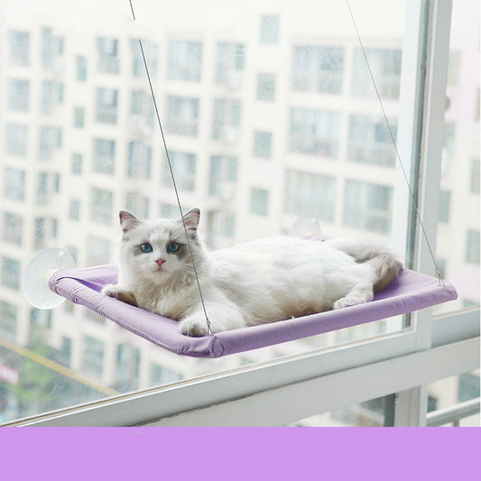 Hamaca colgante para ventana de gato con ventosa para arena para mascotas