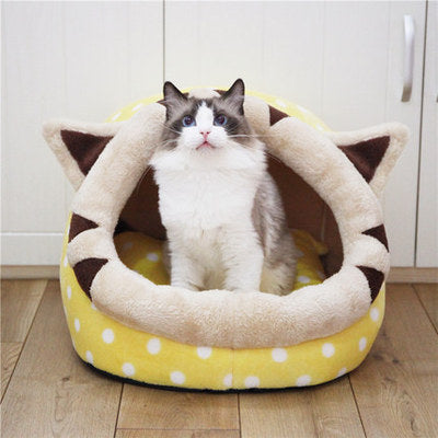 Lit pour chat intérieur doux maisons pour chats sac de coussin chaud et confortable petit chien tente lavable amovible maison pour animaux de compagnie panier pour chat fournitures de tapis pour animaux de compagnie