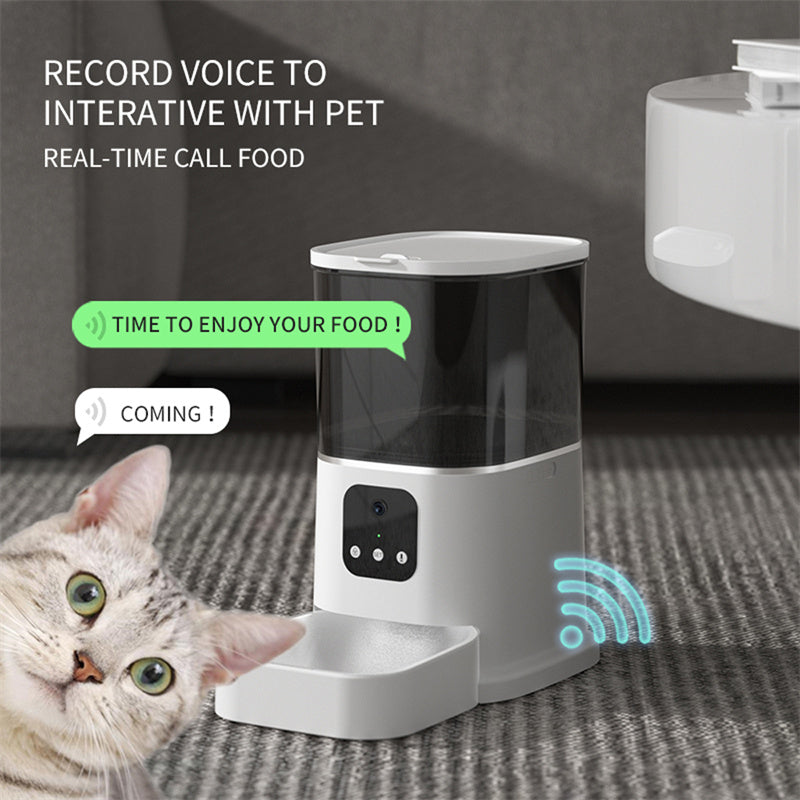 Mangeoire automatique pour animaux de compagnie grande capacité enregistreur vocal intelligent APP minuterie de contrôle alimentation chat chien distributeur de nourriture avec WiFi bol pour animaux de compagnie