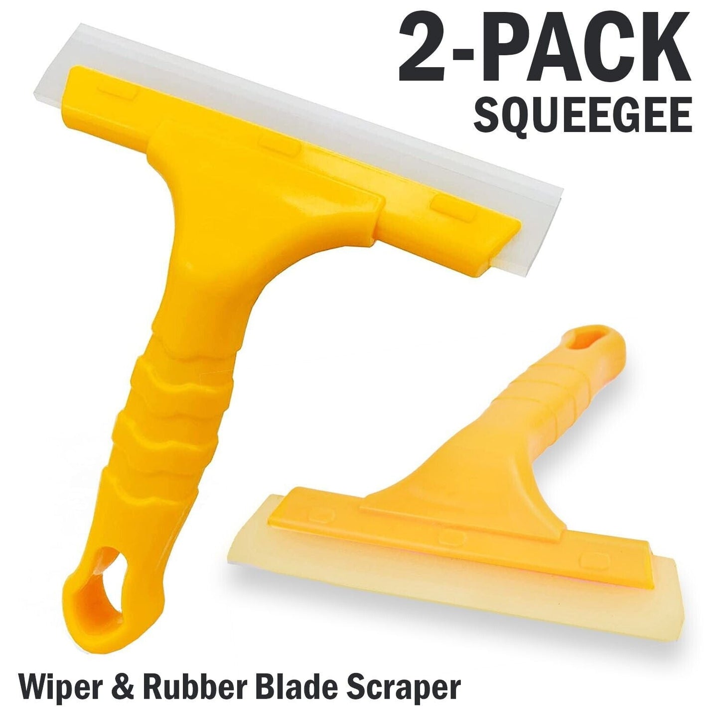 2pc Window Squeegee Shower Cleaner Car Home Glass Wash Water Wiper Ice Scraper