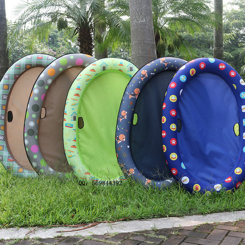 Piscina para perros, hamaca inflable, piscina para mascotas, cama flotante, anillo de natación para primavera y verano