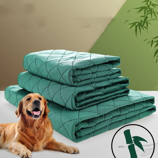 Tapis de chien résistant à l'humidité, déodorant d'entraînement à point fixe en Fiber de bambou naturelle pour animaux de compagnie