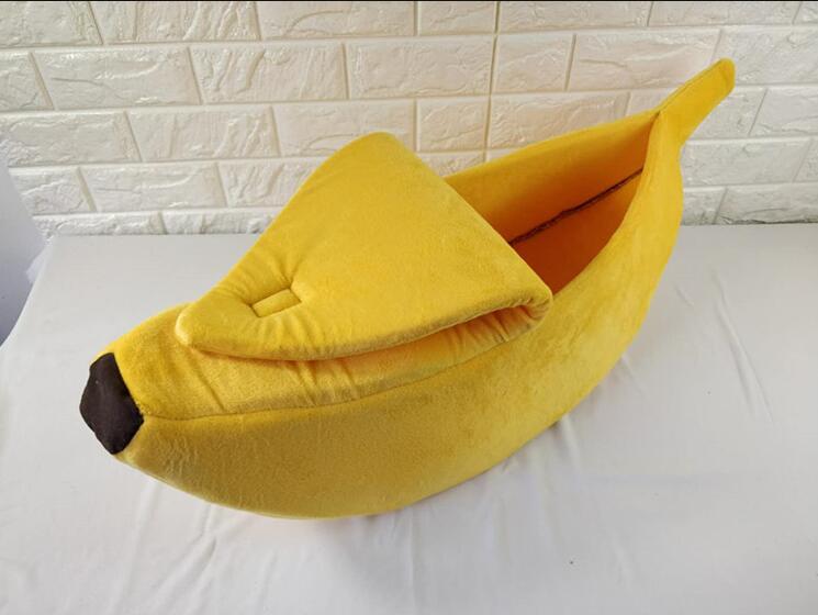 Pet House Dog Bed Banana Shape Dog House Cute Pet Kennel Nest Warm Dog Sofas Sleeping Bed