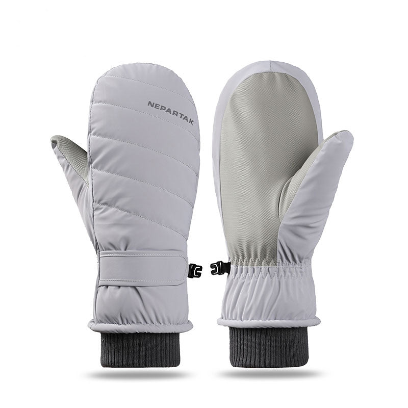 Windproof And Coldproof Thickened Plush Sports Cycling And Skiing Mittens