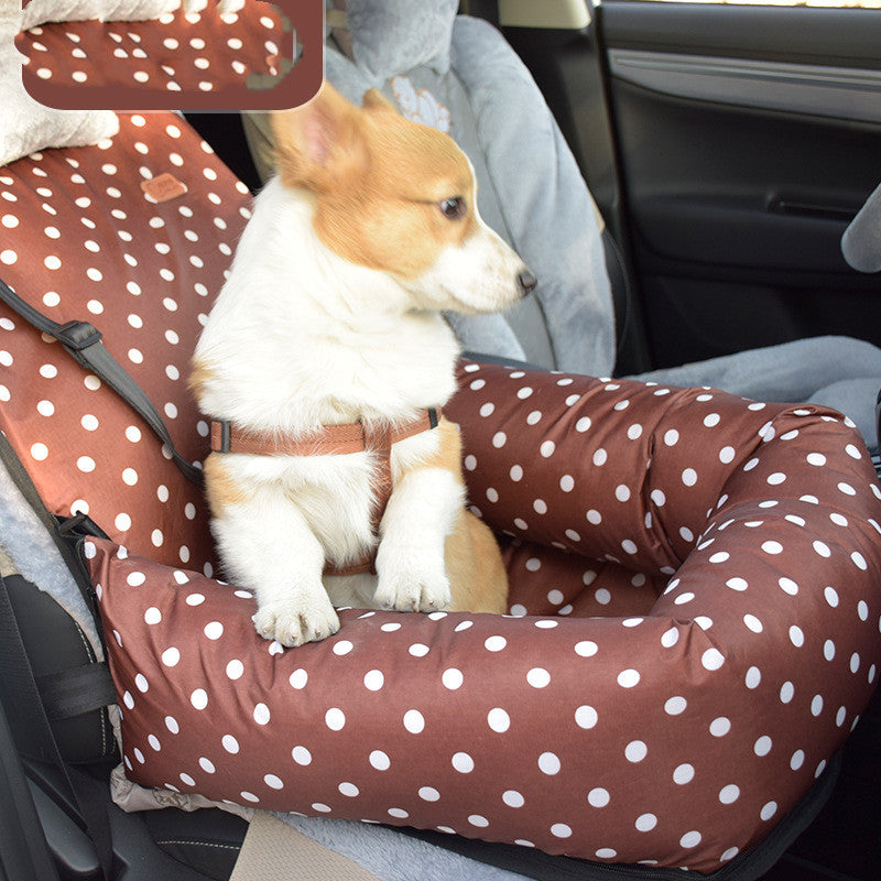 Perrera para coche, asiento de viaje para mascotas, perrera para perros pequeños y medianos, cojín, suministros para mascotas