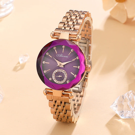 Montre à quartz à coupe simple pour femmes