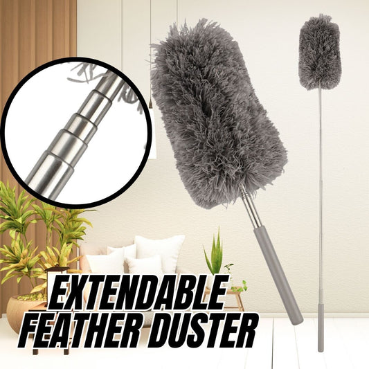 Adjustable Soft Microfiber Feather Duster Dusting Brush Household Cleaning Tool