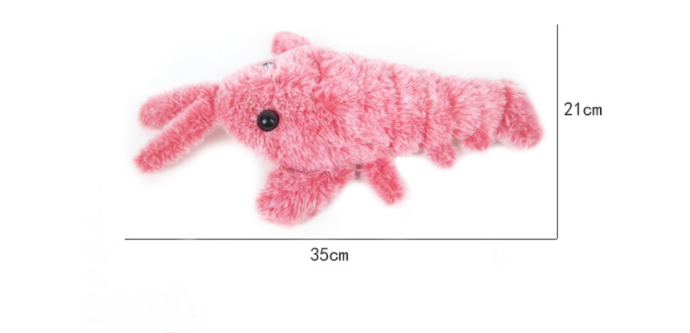 Jouets pour animaux de compagnie électrique saut de crevettes USB charge Simulation homard drôle chat en peluche animaux jouet