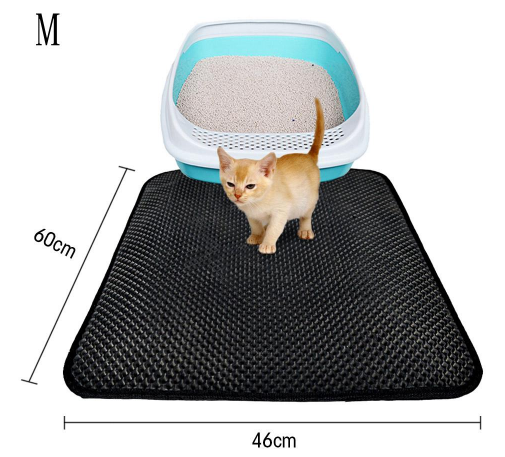 Almohadillas de cama para gatos de doble capa, estera para residuos de Gato, caja de arena para atrapar mascotas, estera, producto para mascotas, cama para gatos, estera limpia para casa