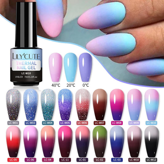 Vernis à ongles à changement de couleur en gel thermique